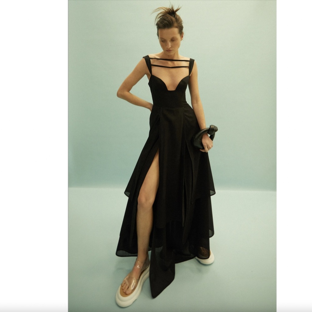 A.W.A.K.E. dress with multi panel skirt EU 36 RUNWAY